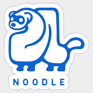 Ferret noodle. Minimal geometric design of a cute creature Sticker